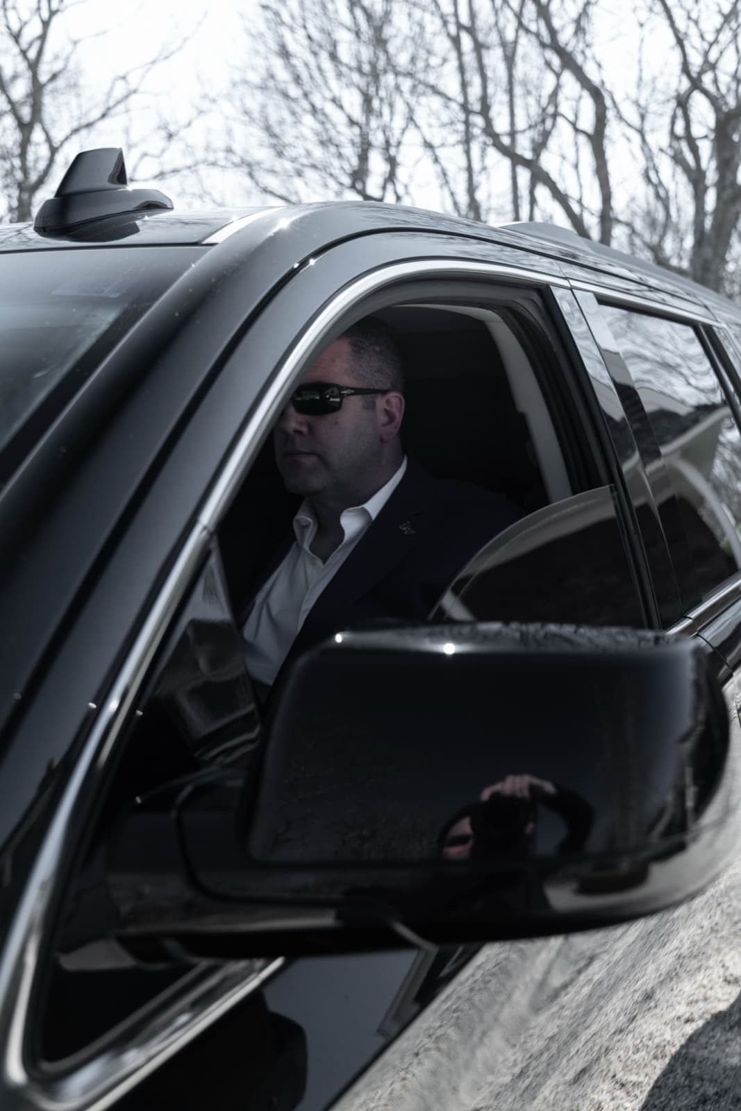 Agent in vehicle on residential detail