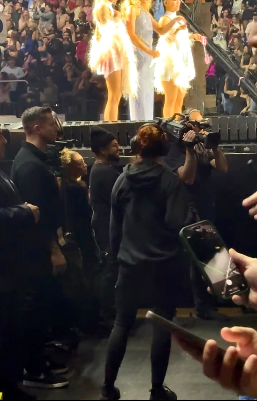 Concert security detail in crowd