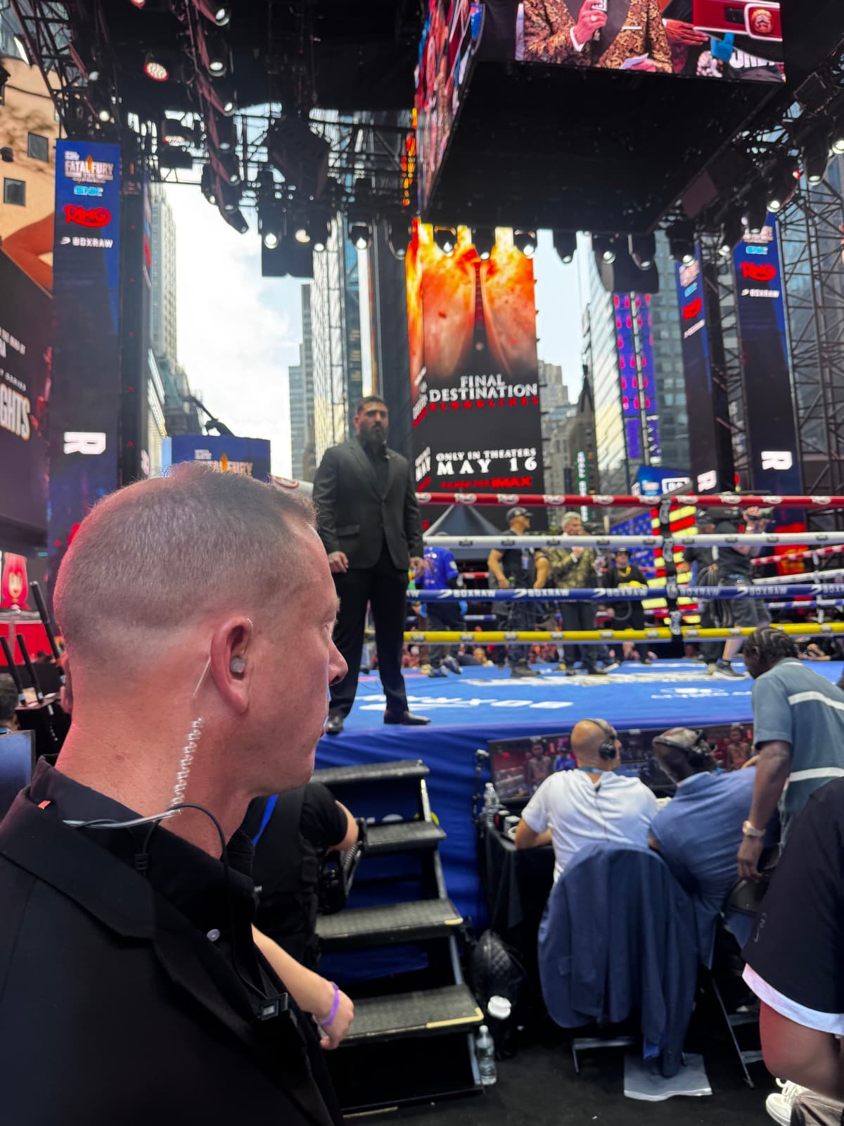 Agent on detail at stadium event