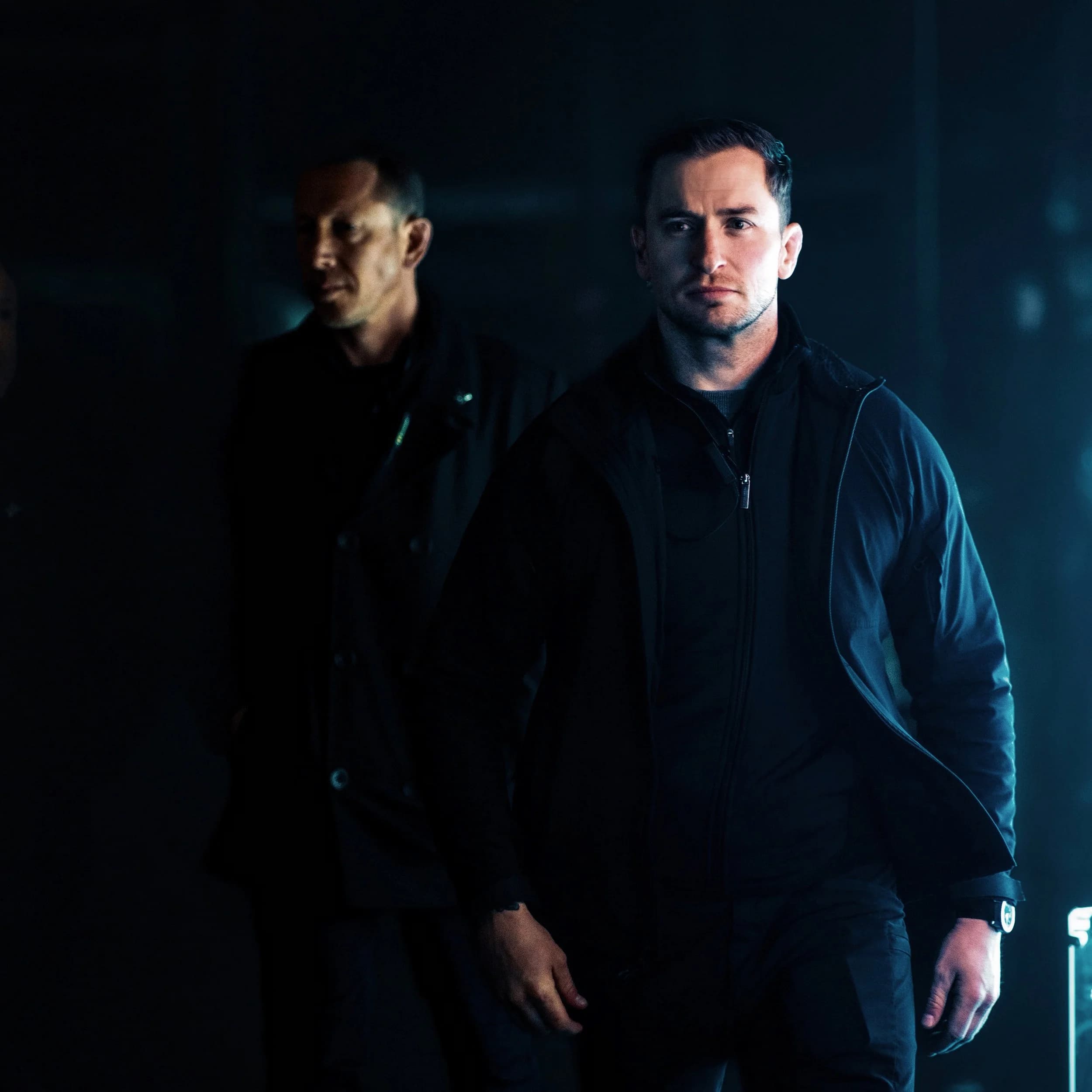 Executive protection agents on night detail