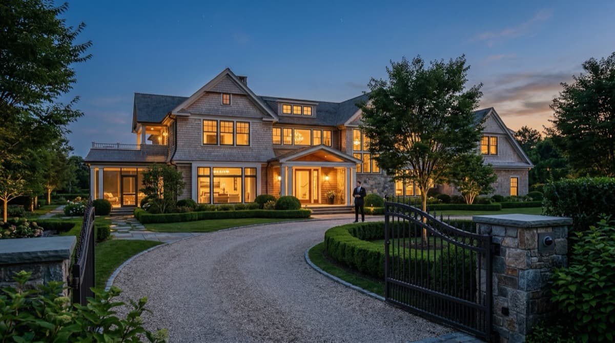 Luxury Hamptons estate secured by Roman Sanford residential security